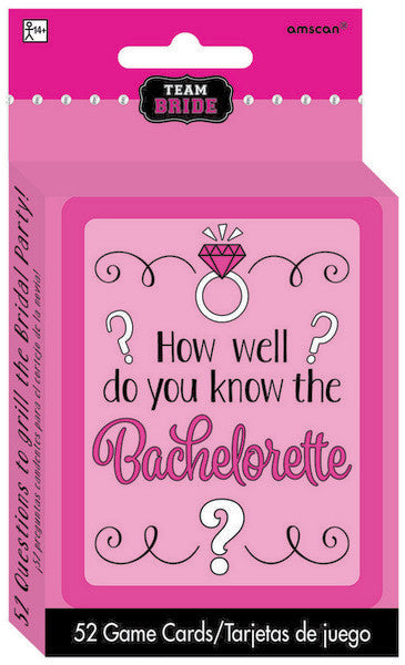 Bachelorette How Well Do U Know Game NIS Packaging & Party Supply