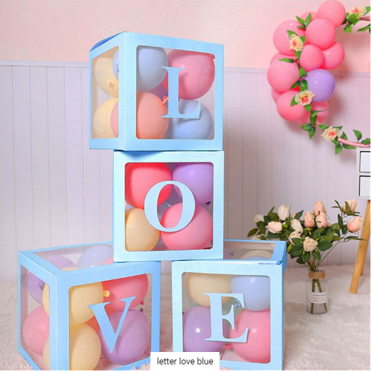 Buy Balloon box Blue letter - LOVE at NIS Packaging & Party Supply Brisbane, Logan, Gold Coast, Sydney, Melbourne, Australia