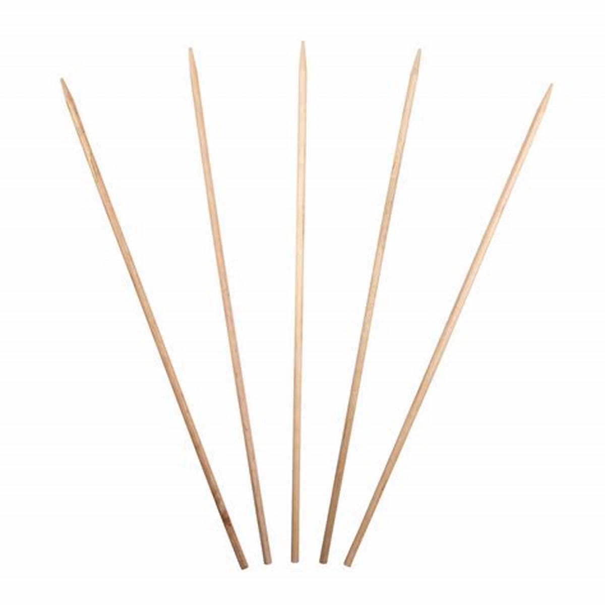 Bamboo Round Skewer 300mm 100pcs NIS Packaging & Party Supply