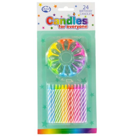 Birthday Candles with 12 Flower Holders NIS Packaging & Party Supply