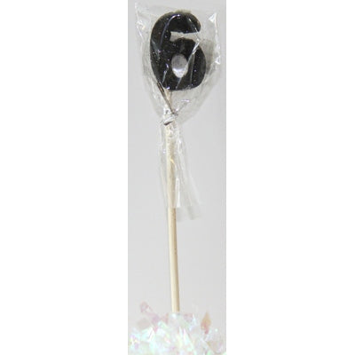 Buy Black Candle Glitter Number # 6 at NIS Packaging & Party Supply Brisbane, Logan, Gold Coast, Sydney, Melbourne, Australia