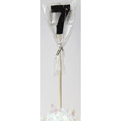 Buy Black Candle Glitter Number #7 at NIS Packaging & Party Supply Brisbane, Logan, Gold Coast, Sydney, Melbourne, Australia