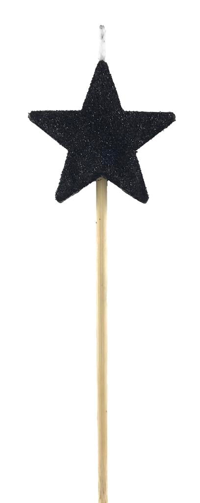 Black Candle Glitter #STAR NIS Packaging & Party Supply