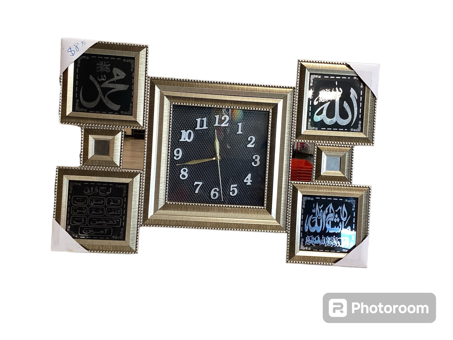 Wooden Frame Muslim Religious Wall Hanging Photo Frame with watch 20