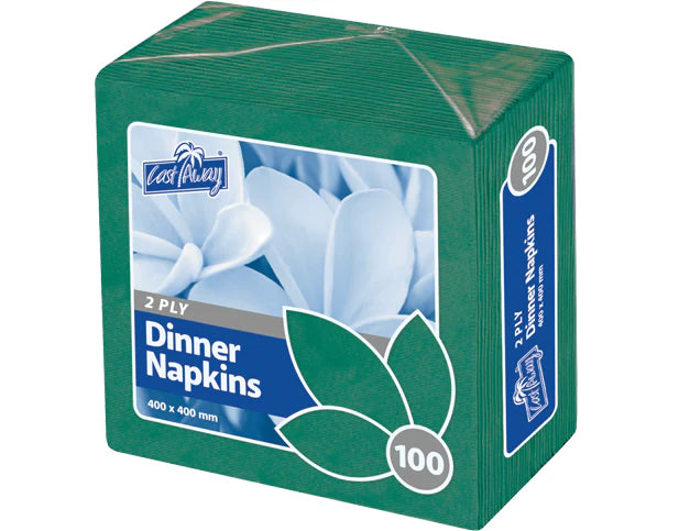 2-Ply Dinner Quarter Fold- Pine Green 100pk