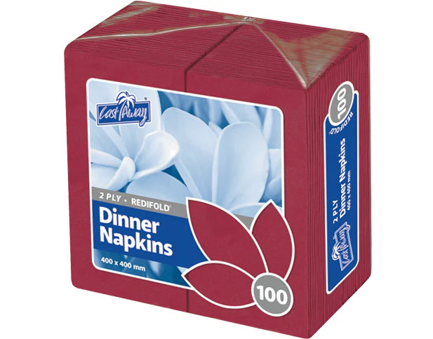 2-Ply Dinner Redifold® | Wine Red 100PK