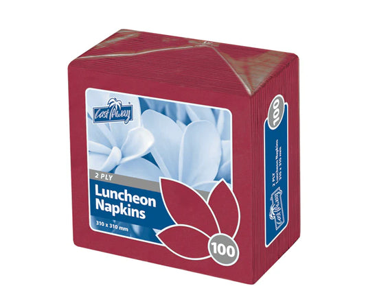 2-Ply Luncheon Napkins – Wine Red 100PK