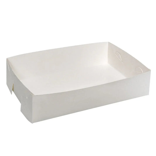 White Cake Tray Large 255x180x56mm (200pcs)