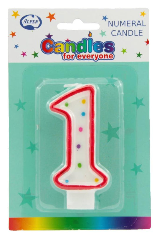 CANDLE NUMERAL #1 NIS Packaging & Party Supply