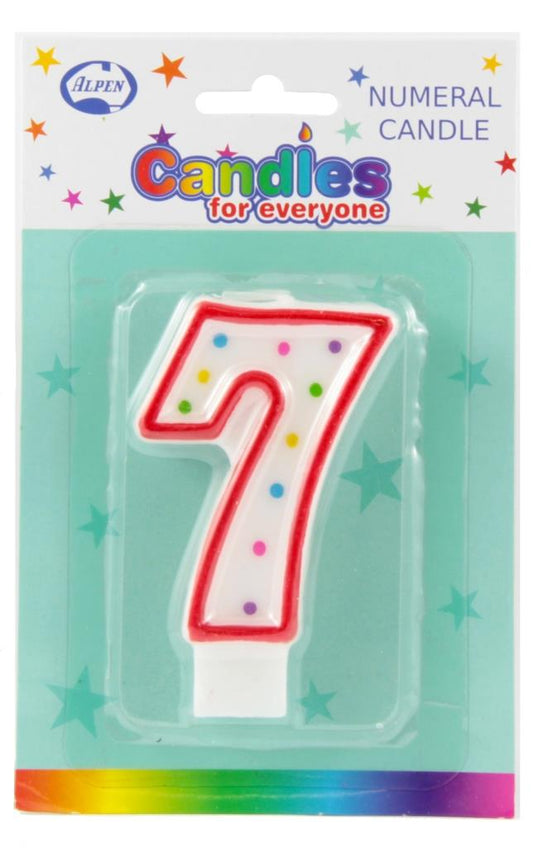 CANDLE NUMERAL#7 NIS Packaging & Party Supply