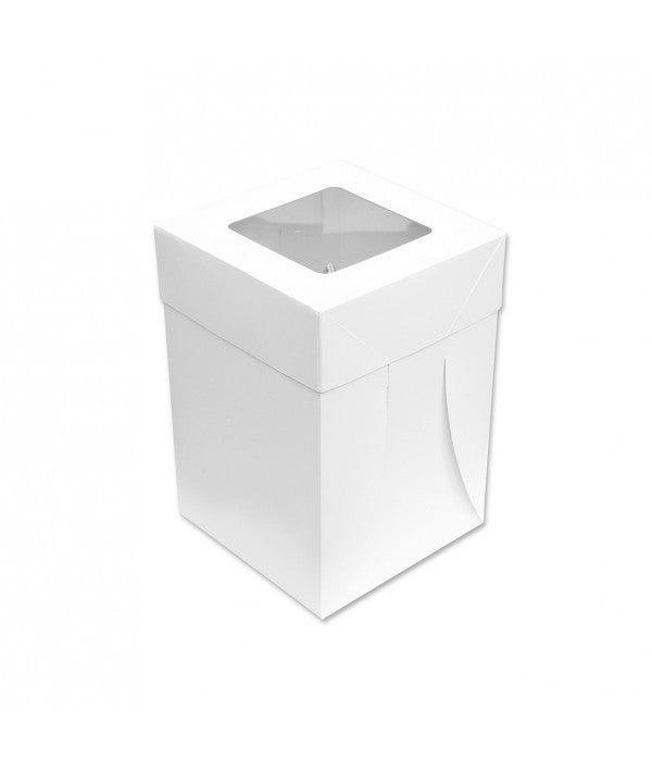 White Square Cake Box 10"12 inch HIGH 10x10x12in