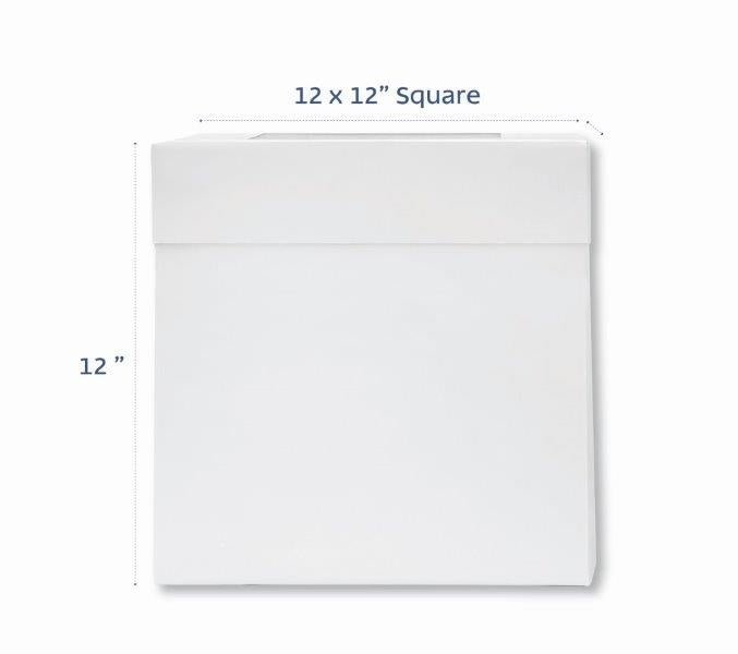 White Square Cake Box 12"12 inch HIGH 12x12x12in