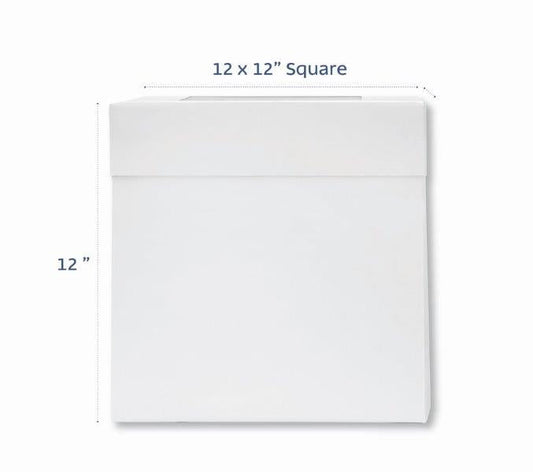 White Square Cake Box 12"12 inch HIGH 12x12x12in