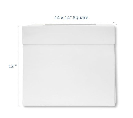 White Square Cake Box 14"12inch HIGH 14x14x12in