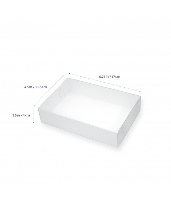 CLEAR LID 2 BISCUIT BOX RECTANGLE 6.74x4.5x1.5(H)in NIS Packaging & Party Supply