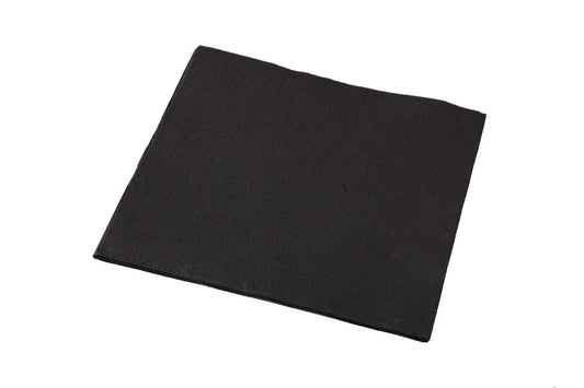 QUILTED DINNER NAPKINS BLACK 400mm×400m 10Pcs