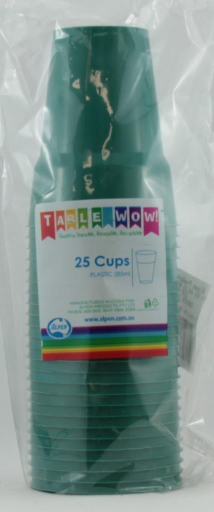 Buy CUP GREEN 285ml P25 at NIS Packaging & Party Supply Brisbane, Logan, Gold Coast, Sydney, Melbourne, Australia