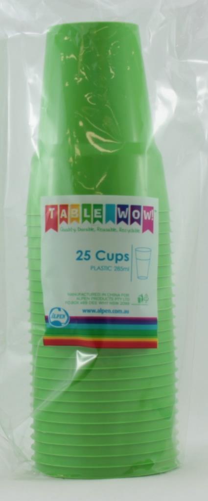 Buy CUP LIME 285ml P25 at NIS Packaging & Party Supply Brisbane, Logan, Gold Coast, Sydney, Melbourne, Australia