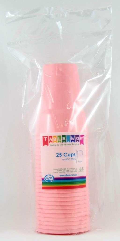 Buy CUP LT. PINK 285ml P25 at NIS Packaging & Party Supply Brisbane, Logan, Gold Coast, Sydney, Melbourne, Australia