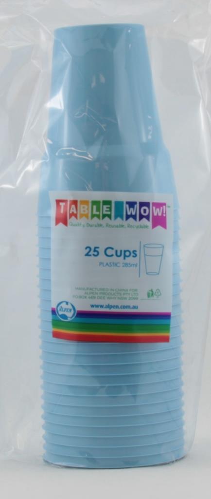 Buy CUP Light BLUE 285ml Pack of 25 at NIS Packaging & Party Supply Brisbane, Logan, Gold Coast, Sydney, Melbourne, Australia