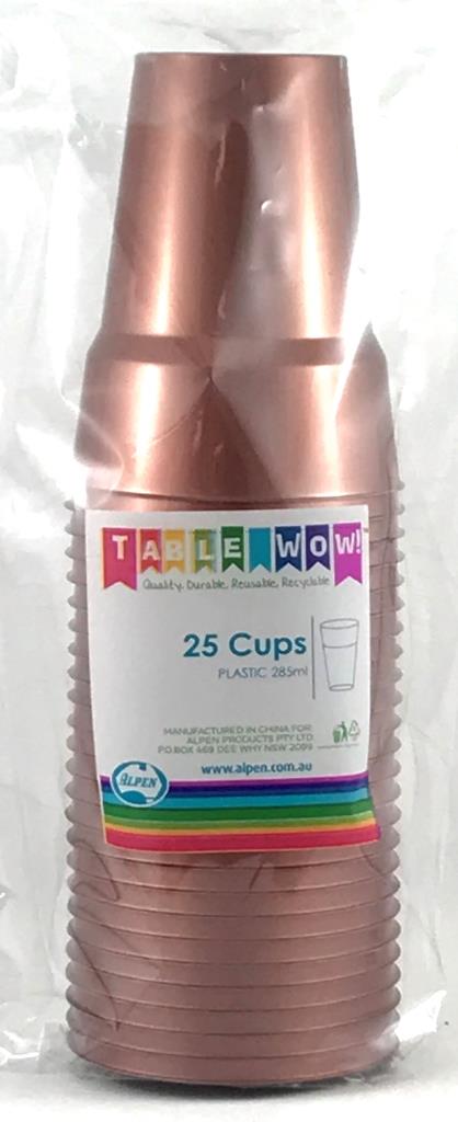 Buy CUP ROSEGOLD 285ml P25 at NIS Packaging & Party Supply Brisbane, Logan, Gold Coast, Sydney, Melbourne, Australia