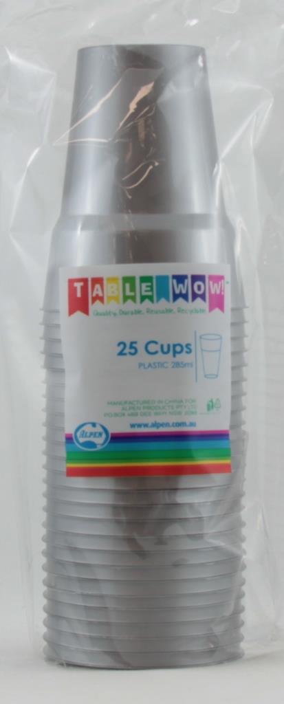 Buy CUP SILVER 285ml Pack of 25 at NIS Packaging & Party Supply Brisbane, Logan, Gold Coast, Sydney, Melbourne, Australia