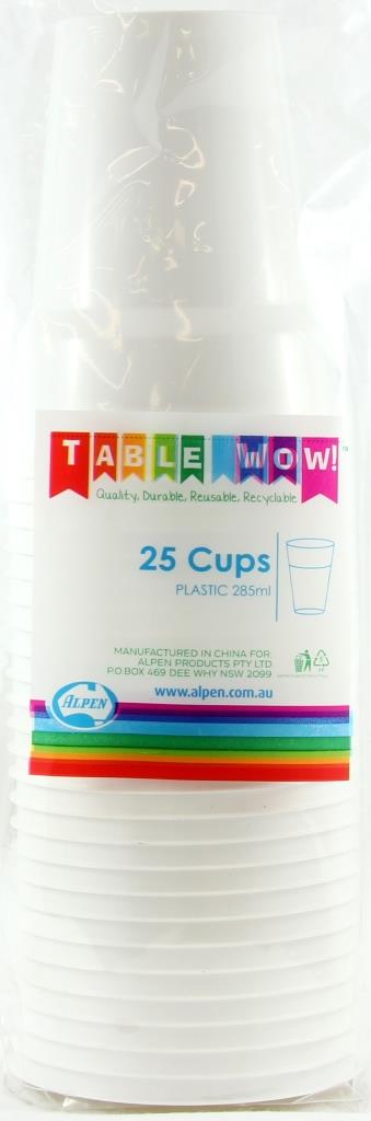 Buy CUP WHITE 285ml P25 at NIS Packaging & Party Supply Brisbane, Logan, Gold Coast, Sydney, Melbourne, Australia