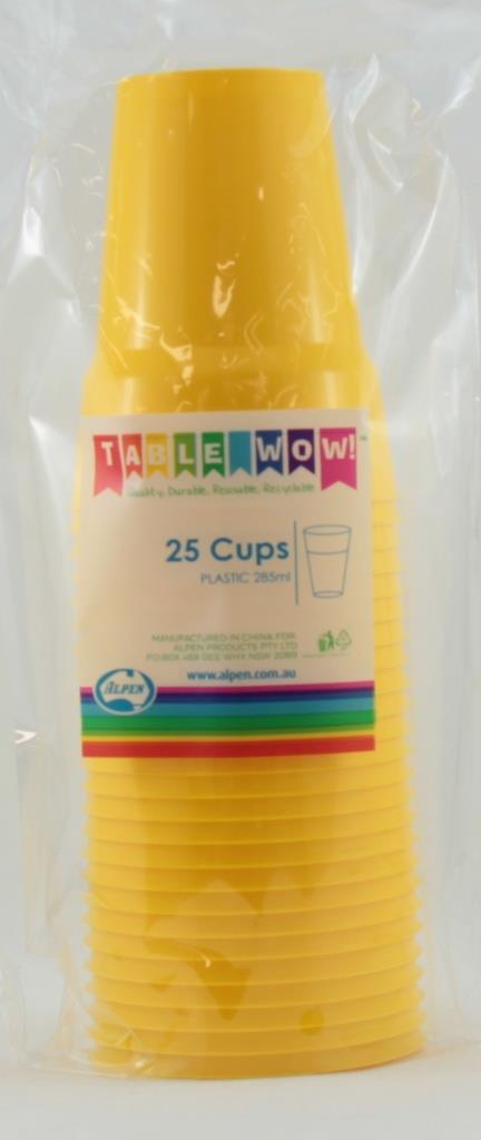 Buy CUP YELLOW 285ml P25 at NIS Packaging & Party Supply Brisbane, Logan, Gold Coast, Sydney, Melbourne, Australia