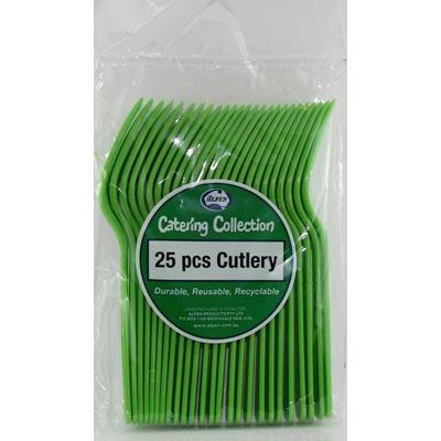 Buy CUTLERY LIME FORK P25 at NIS Packaging & Party Supply Brisbane, Logan, Gold Coast, Sydney, Melbourne, Australia