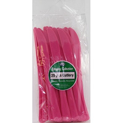 Buy CUTLERY MAGENTA KNIFE P25 at NIS Packaging & Party Supply Brisbane, Logan, Gold Coast, Sydney, Melbourne, Australia