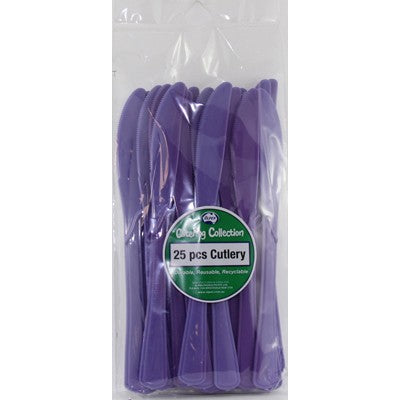 Buy CUTLERY PURPLE KNIFE P25 at NIS Packaging & Party Supply Brisbane, Logan, Gold Coast, Sydney, Melbourne, Australia