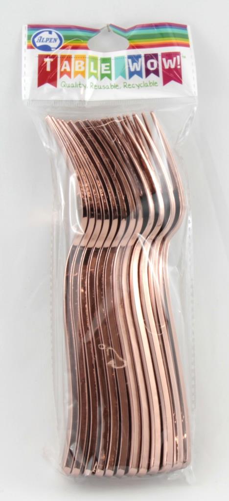 Buy CUTLERY ROSEGOLD FORK Pack of 12 at NIS Packaging & Party Supply Brisbane, Logan, Gold Coast, Sydney, Melbourne, Australia