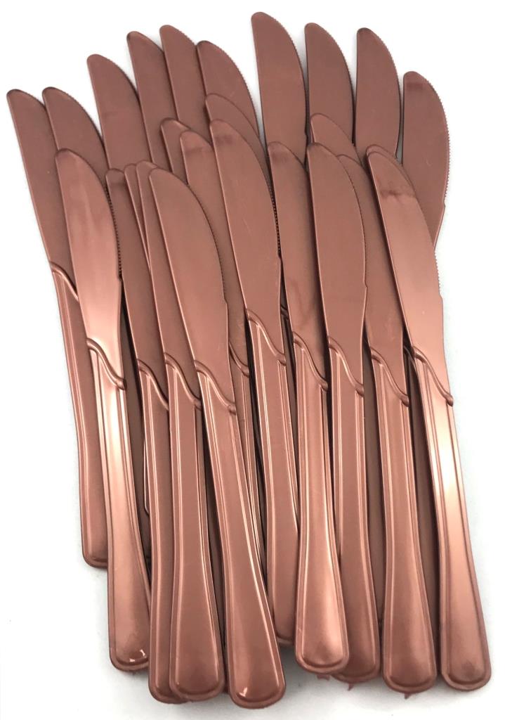 Buy CUTLERY ROSEGOLD KNIFE P25 at NIS Packaging & Party Supply Brisbane, Logan, Gold Coast, Sydney, Melbourne, Australia