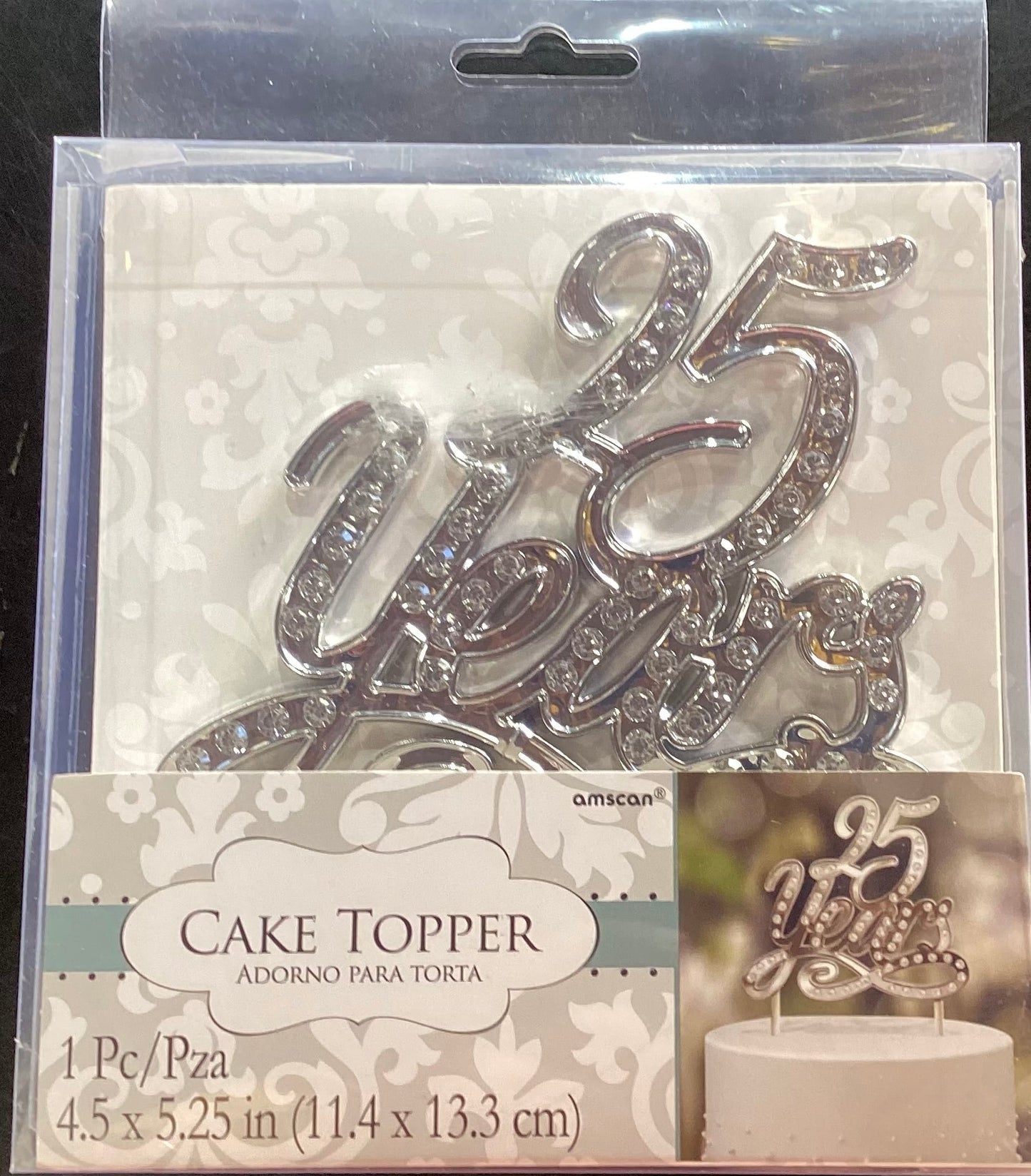 Cake Topper 25 years NIS Packaging & Party Supply