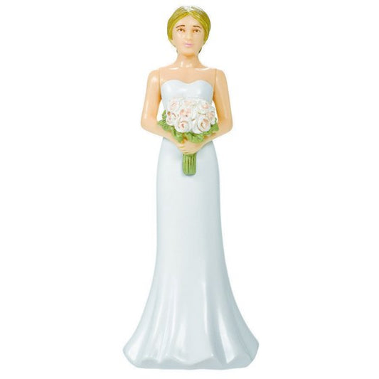 Cake Topper Blonde Hair Bride Plastic 1pc NIS Packaging & Party Supply