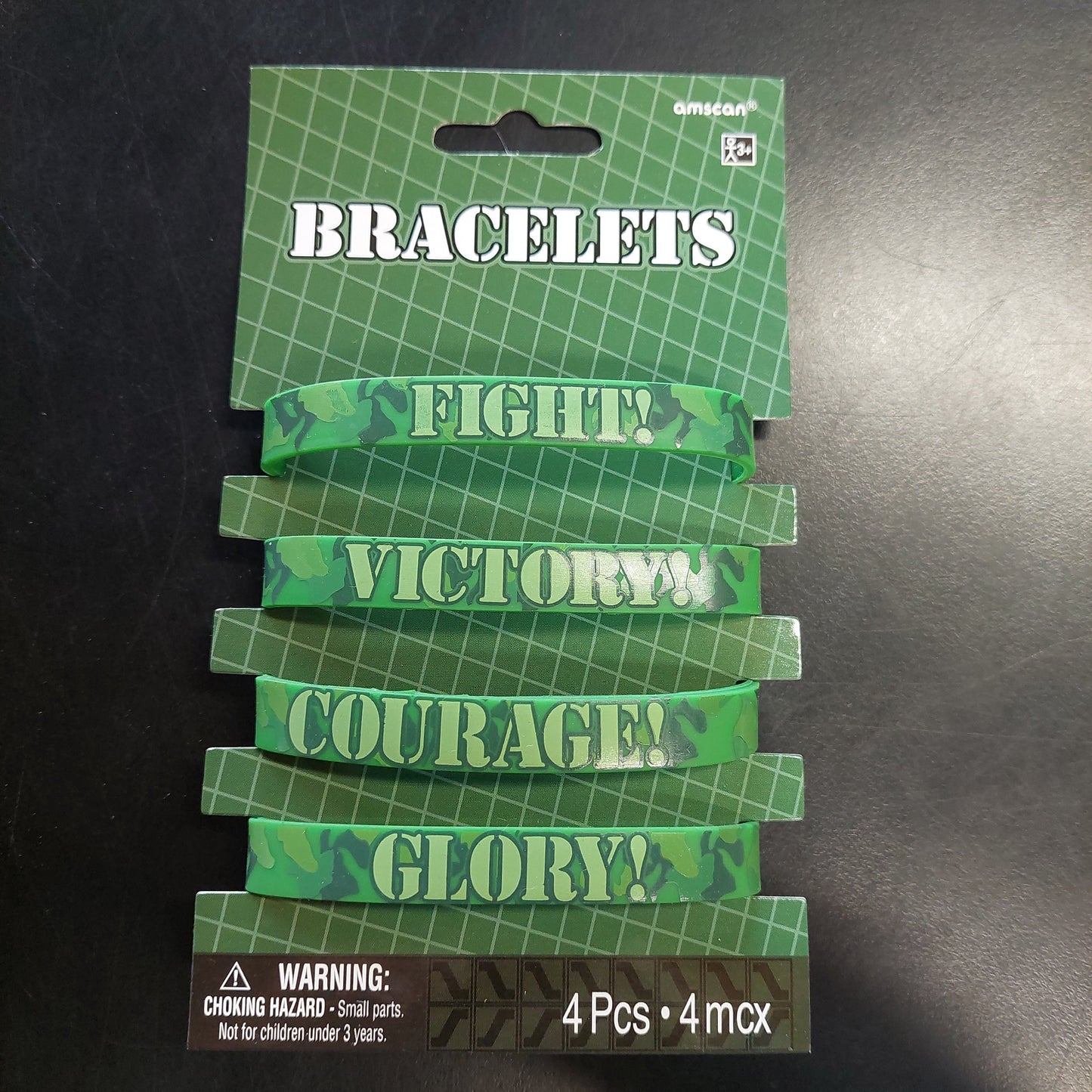 Buy Camouflage Bracelets 4pcs at NIS Packaging & Party Supply Brisbane, Logan, Gold Coast, Sydney, Melbourne, Australia