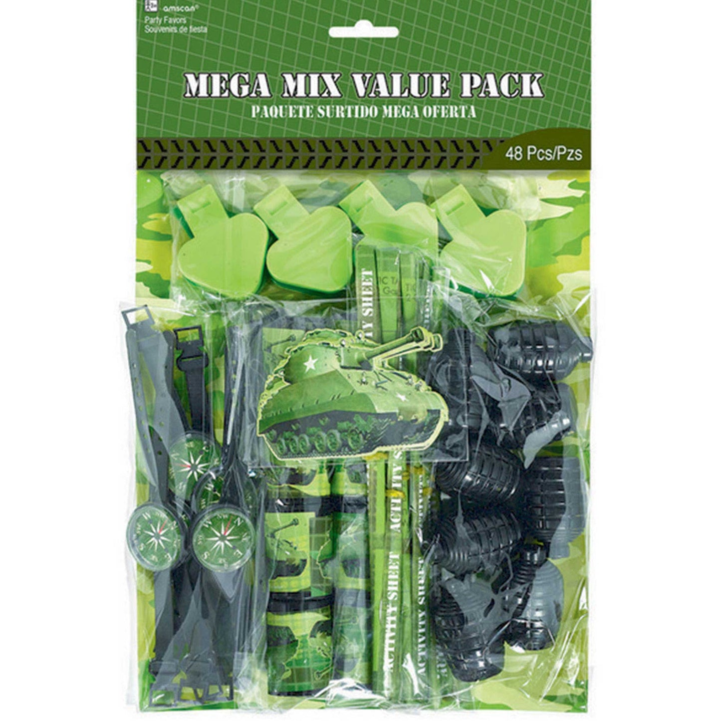 Camouflage Favor Value Mix Pack 48pc NIS Packaging & Party Supply