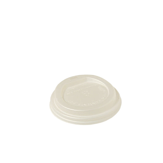 Coffee Cup Lid White Biodegradable 12/16oz (90mm) 100PK NIS Packaging & Party Supply