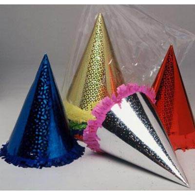 Buy Cone Hats Laser 185mm 6pk at NIS Packaging & Party Supply Brisbane, Logan, Gold Coast, Sydney, Melbourne, Australia