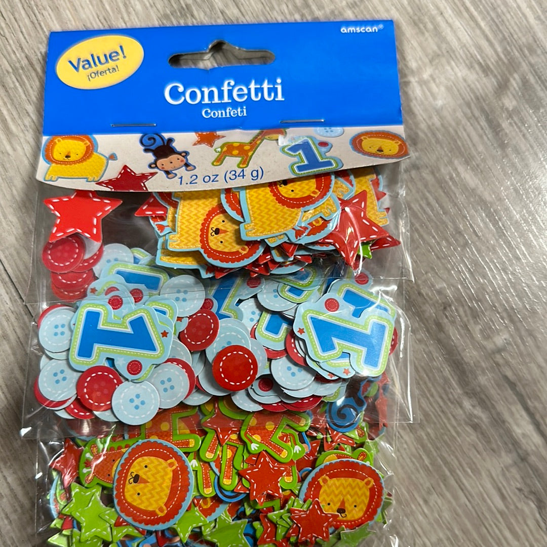 Confetti 1st birthday Boy 34gm NIS Packaging & Party Supply