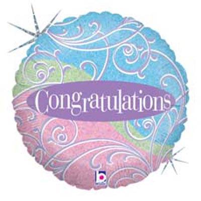 Buy Congrats Banner & Stars Round Foil Balloon at NIS Packaging & Party Supply Brisbane, Logan, Gold Coast, Sydney, Melbourne, Australia