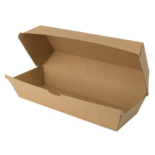 Corrugated Hot Dog Box 50pc  (208 × 70 × 75 mm) NIS Packaging & Party Supply