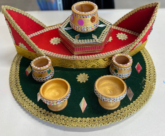 Wedding Decoration Handmade Thali 1pc