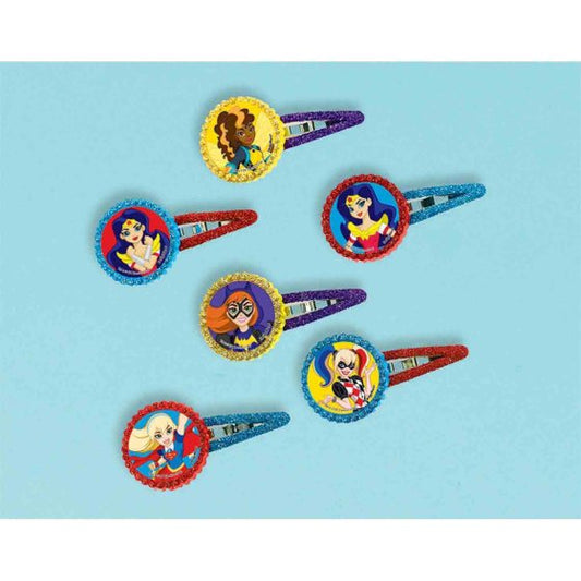 DC Superheros Girls Barrette Favor 12pc NIS Packaging & Party Supply