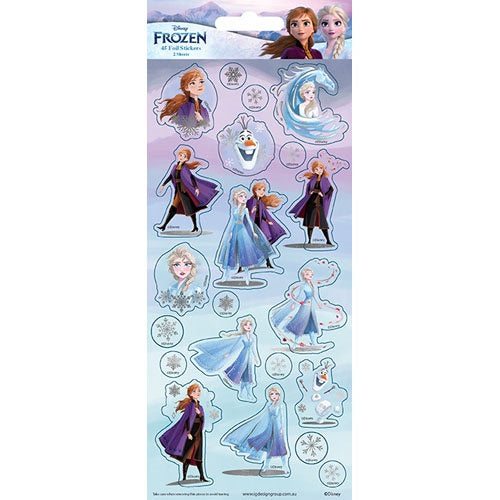 Disney Frozen Foil sticker 45 stickers, 2 sheets NIS Packaging & Party Supply