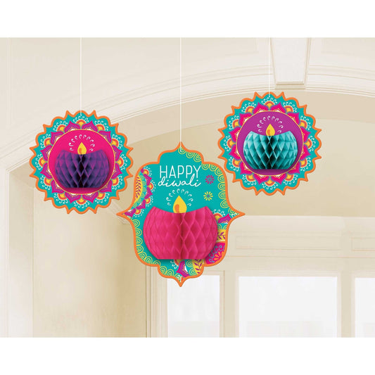 Diwali Honeycomb Hanging Decorations NIS Packaging & Party Supply