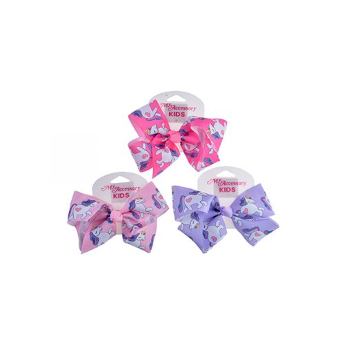 Duck Clip with Large Bow Unicorn Assorted 1PC NIS Packaging & Party Supply