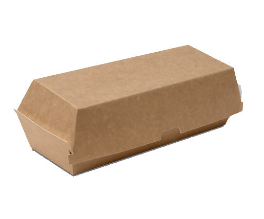 Cardboard Kraft Hot Dog Box 50pk