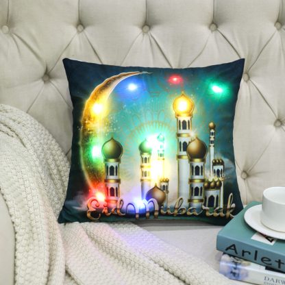 EID CUSHION COVER WITH LED LIGHTS ( 1PC) NIS Packaging & Party Supply