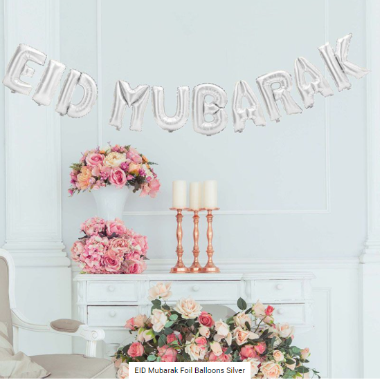 Buy EID MUBARAK Foil Banner Silver at NIS Packaging & Party Supply Brisbane, Logan, Gold Coast, Sydney, Melbourne, Australia